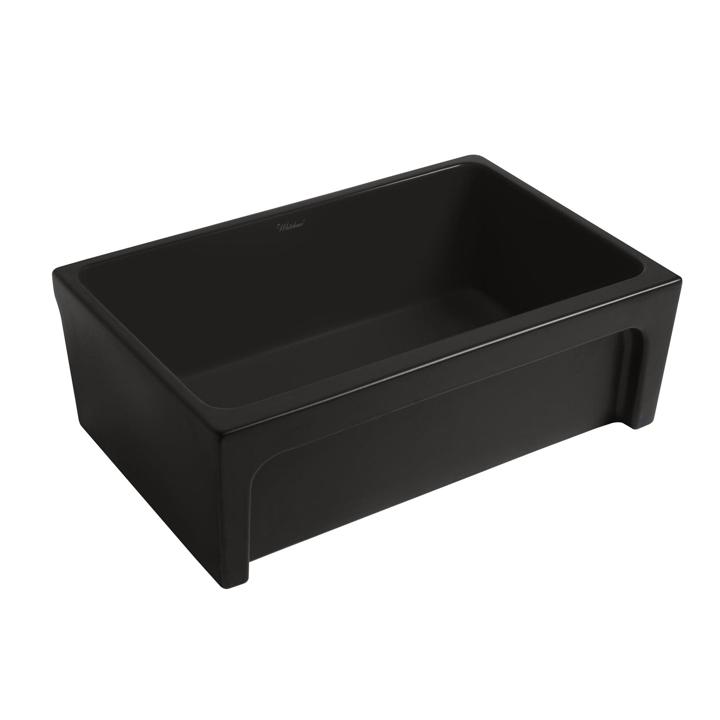 WHITEHAUS 30" Glencove Reversible Matte White Fireclay Kitchen Sink - WHQ5530 showcasing modern design and functionality.