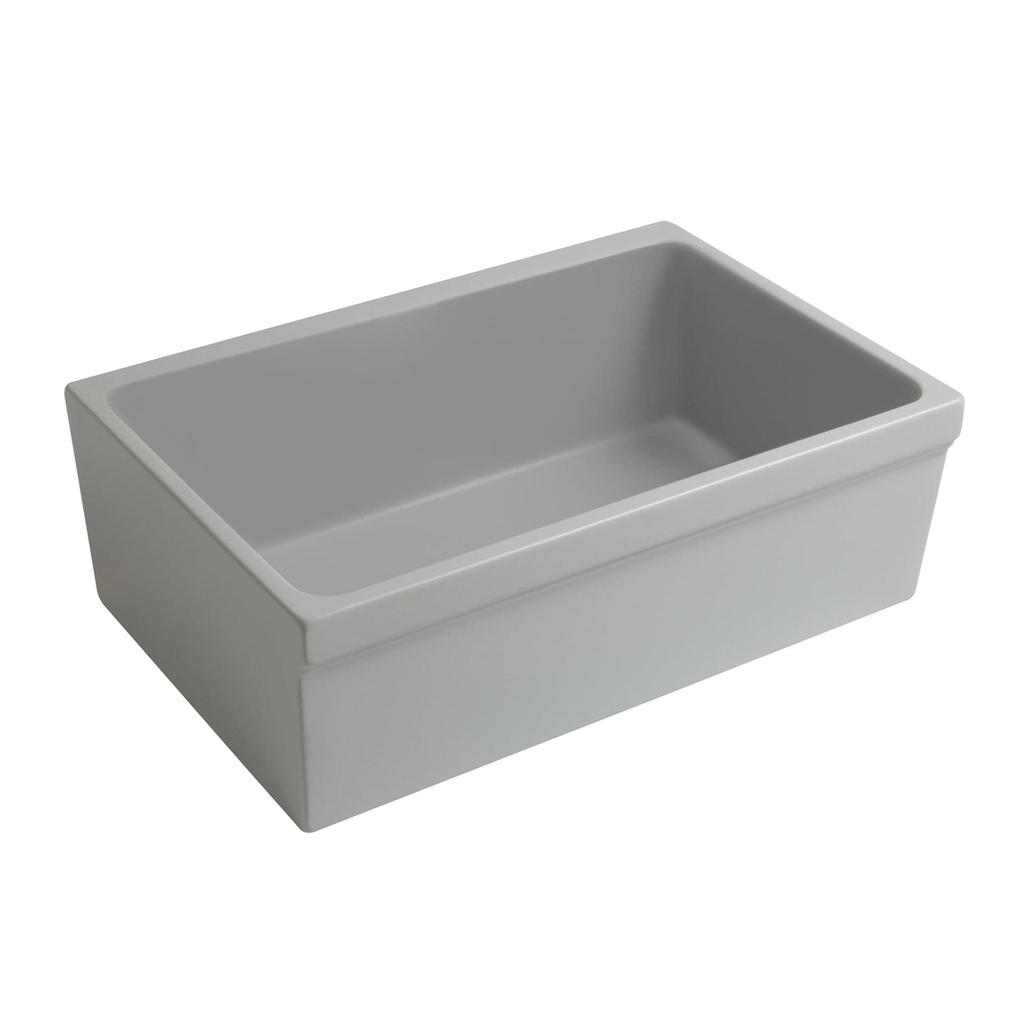 WHITEHAUS 30" Glencove Reversible Matte White Fireclay Kitchen Sink - WHQ5530 showcasing a sleek, contemporary design.