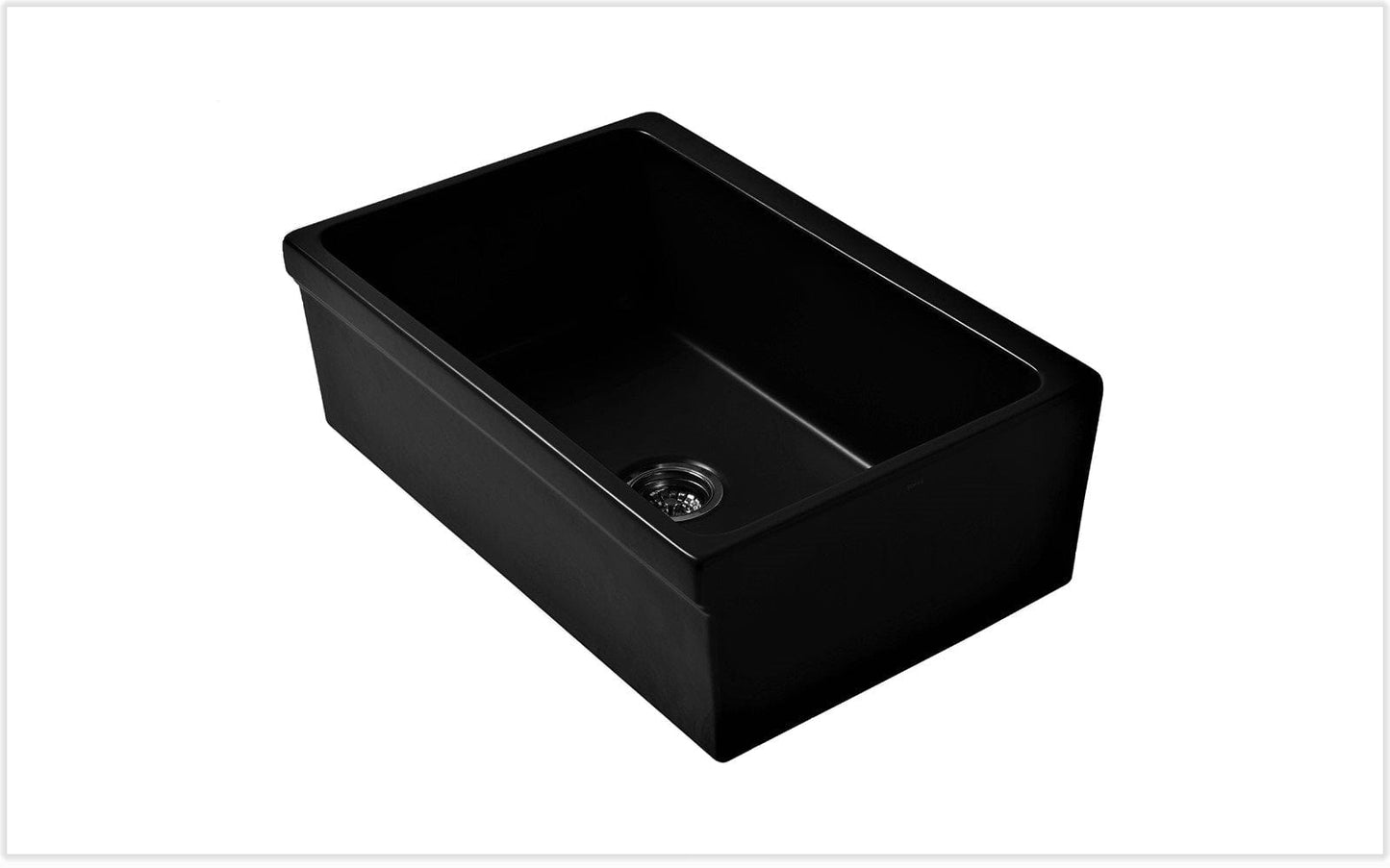WHITEHAUS 30" Glencove Fireclay Reversible Sink WHQ5530-BLACK
