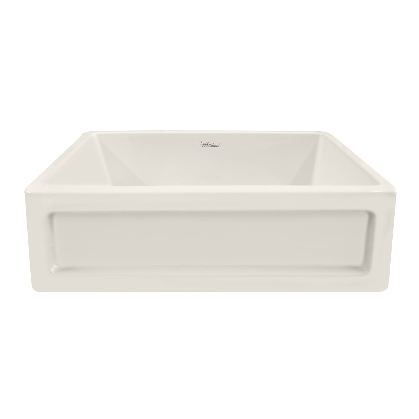 WHITEHAUS 33" Shakerhaus Reversible Kitchen Fireclay Sink WHQ5550-WHITE