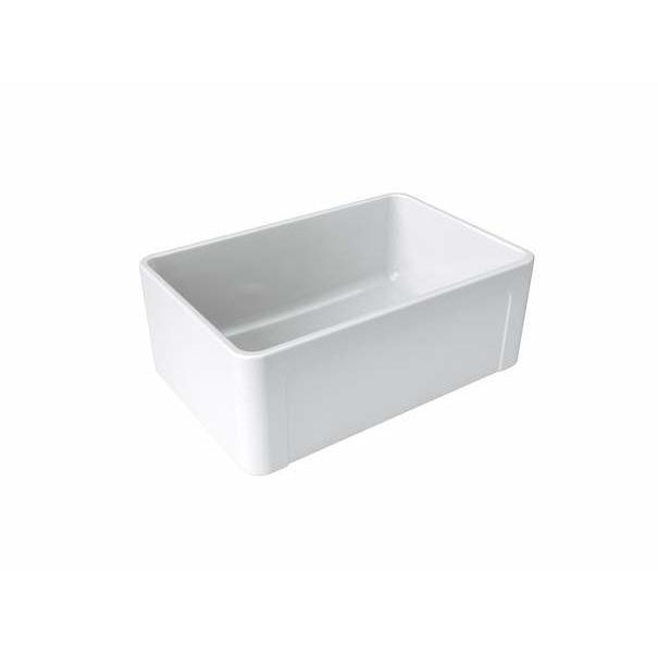 Latoscana 27" Reversible Fireclay Single Bowl Farmhouse Sink in front view, showcasing its compact design and premium construction.
