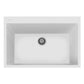 alt tag: LaToscana One Series 33" Drop-In Single Bowl Kitchen Sink front view in white