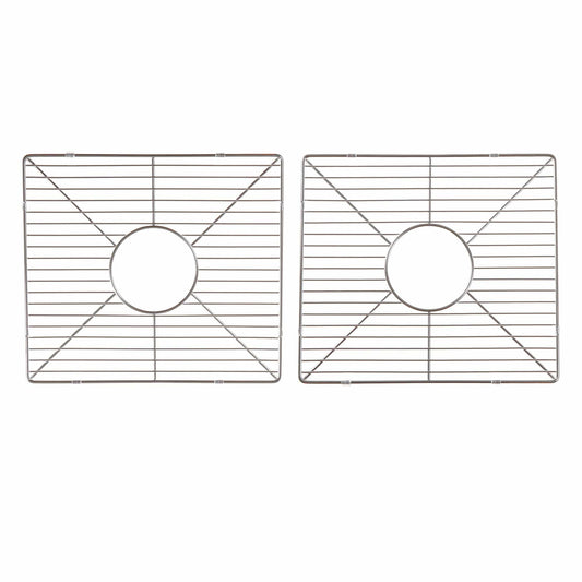 Nantucket Stainless Steel Bottom Grids Set - BG-HC39, premium grids for double bowl fireclay sink protection.