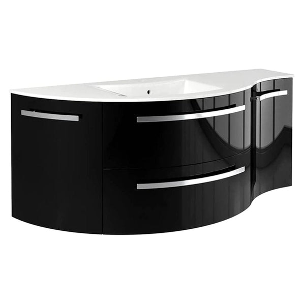 LATOSCANA AMENO 52 Modern Wall Mounted Vanity Unit with Left Round and Right Concave Cabinet