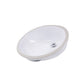 Nantucket Glazed Bottom Undermount Oval Ceramic Sink In White - GB-15x12-W