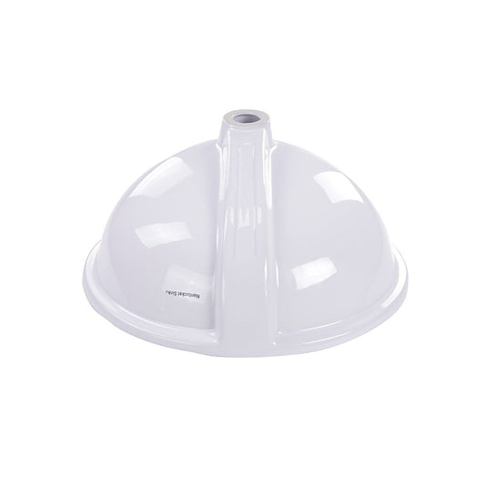 Nantucket Glazed Bottom Undermount Oval Ceramic Sink In White - GB-15x12-W