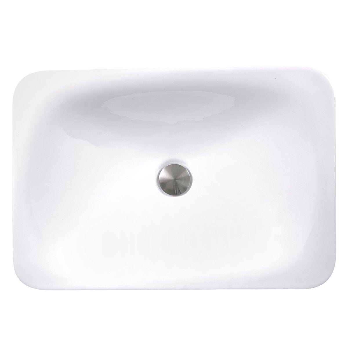 Nantucket 21" Rectangular Drop-In Ceramic Vanity Sink - DI-2114-R