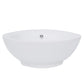 Nantucket Round  White Vessel Sink With Overflow - NSV218 - Manor House Sinks
