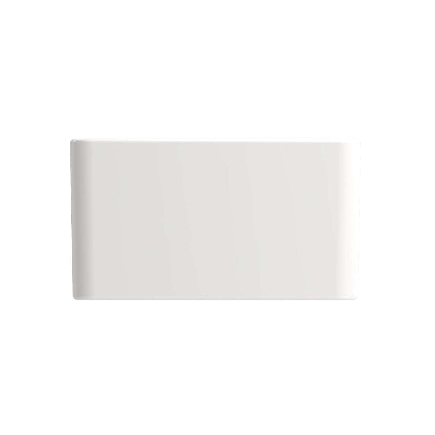 BOCCHI CLASSICO 20" Fireclay Farmhouse Single Bowl Kitchen Sink with Protective Bottom Grid and Strainer in white front view