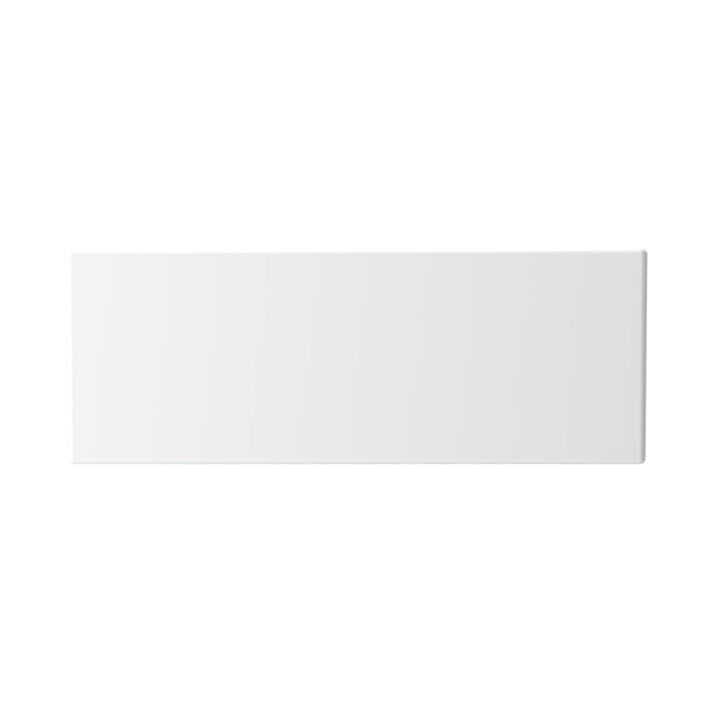 BOCCHI CONTEMPO 27" Fireclay Farmhouse Single Bowl Kitchen Sink with Protective Bottom Grid and Strainer - White finish top view.
