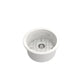 BOCCHI SOTTO 18.5" Fireclay Modern Undermount Single Bowl Kitchen Sink with Protective Bottom Grid and Strainer