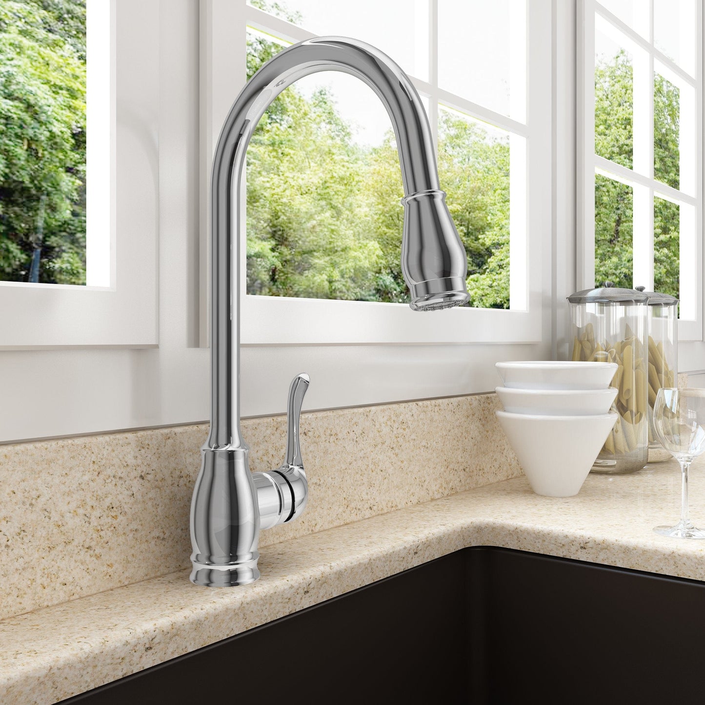 BOCCHI BELSENA Pull-Out Spray Kitchen Faucet