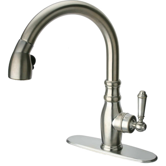 LATOSCANA Old-Fashioned Single Handle Pull-Down Spray Kitchen Faucet