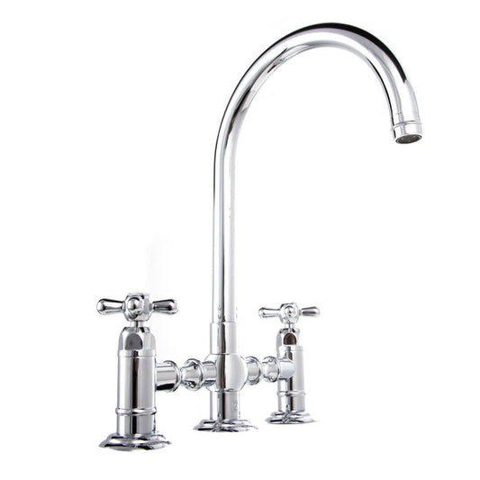 ZLINE Mona Chrome Widespread Kitchen Faucet MNA-KF-CH with elegant design and dual handles.