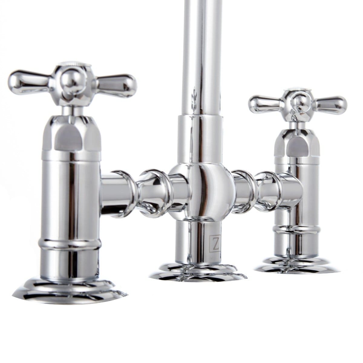 ZLINE Mona Chrome Widespread Kitchen Faucet MNA-KF-CH with elegant handles and polished chrome finish.