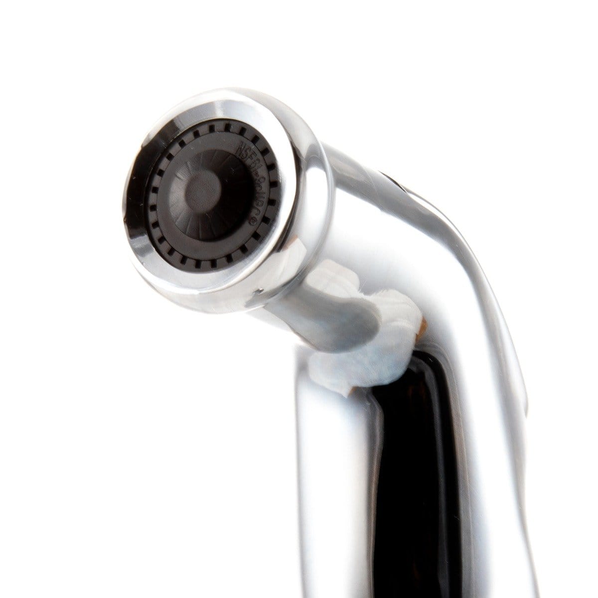 ZLINE Mona Chrome Widespread Kitchen Faucet MNA-KF-CH sprayer head close-up view