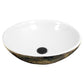 Nantucket Drake Fireclay Hand-Decorated Vanity Sink. White - RC7040GMS-W