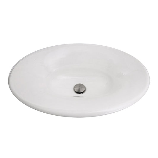 Nantucket Tortola Italian Fireclay Vanity Sink - RC70640W featuring refined Italian craftsmanship and elegant design.