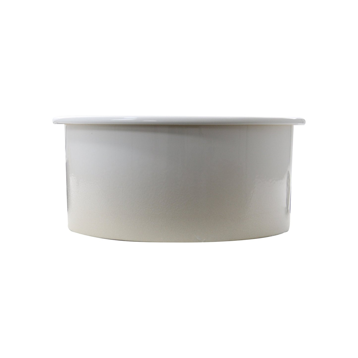 Nantucket 18" Fireclay Round Bar-Prep Sink - Hyannis-18 in high gloss white finish for kitchen islands and wet bars.