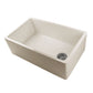 Nantucket 30" Bisque Fireclay Farmhouse Kitchen Sink Offset Drain with Grid - FCFS30B - Manor House Sinks