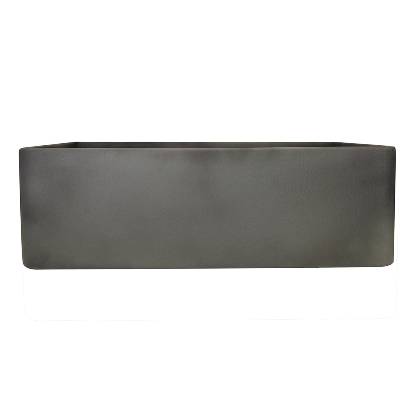 Nantucket 30" Farmhouse Fireclay Sink with Concrete Finish - FCFS3020S-Concrete in a minimalist concrete design.