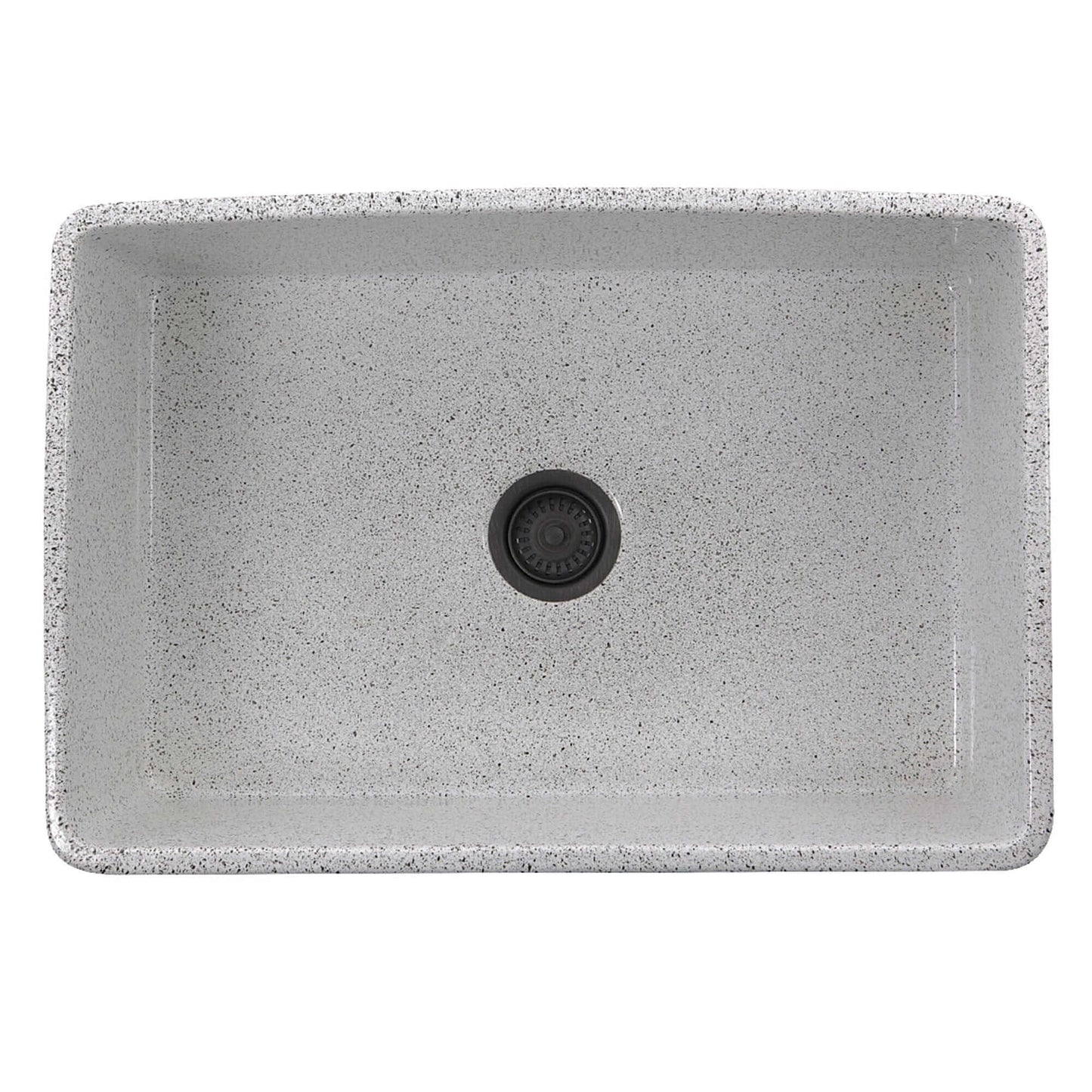 Nantucket 30" Farmhouse Fireclay Sink with Pietra Sarda Finish - FCFS3020S-PietraSarda top view showing stone-inspired texture.