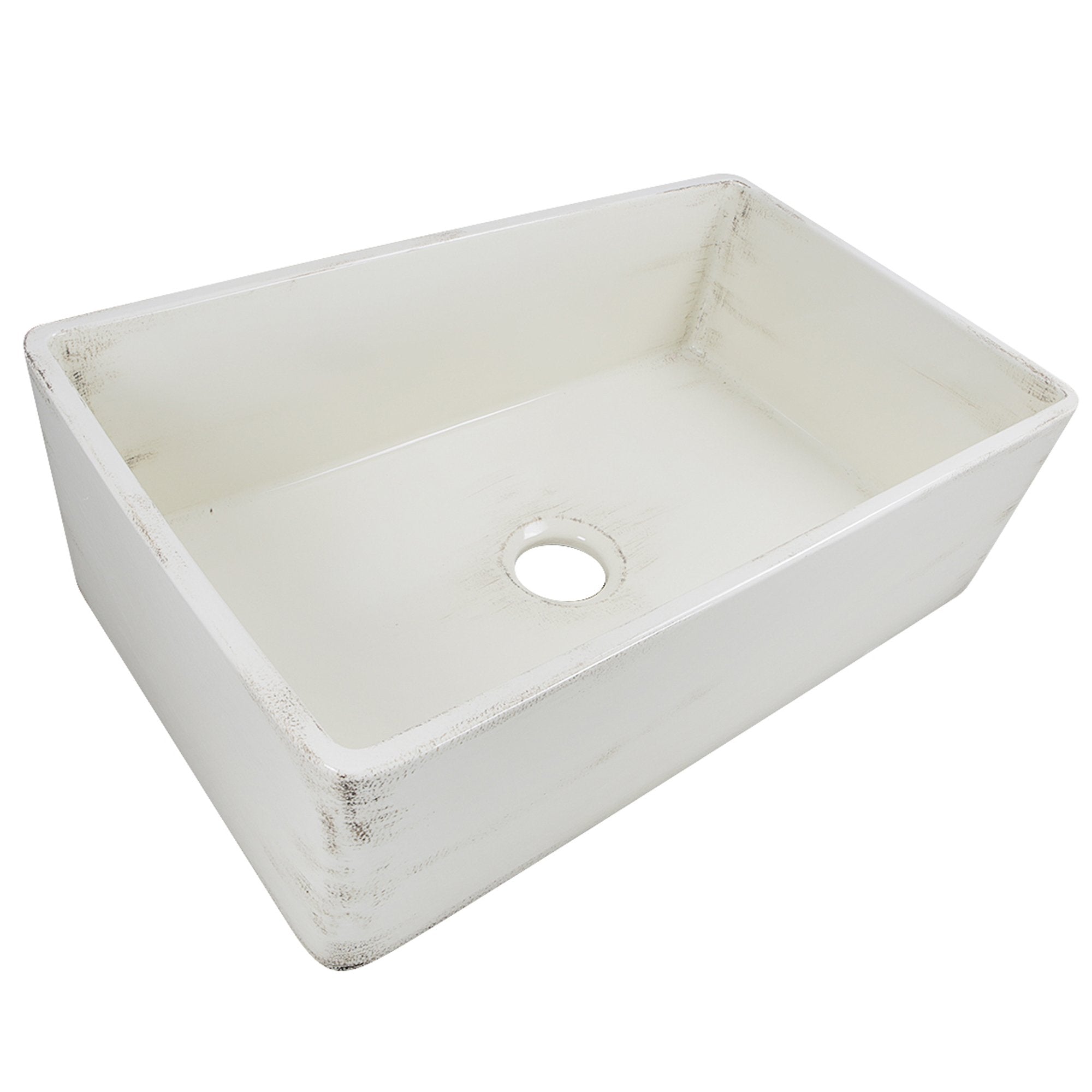 Nantucket 30" Farmhouse Fireclay Sink with Shabby Straw Finish - FCFS3020S-ShabbyStraw