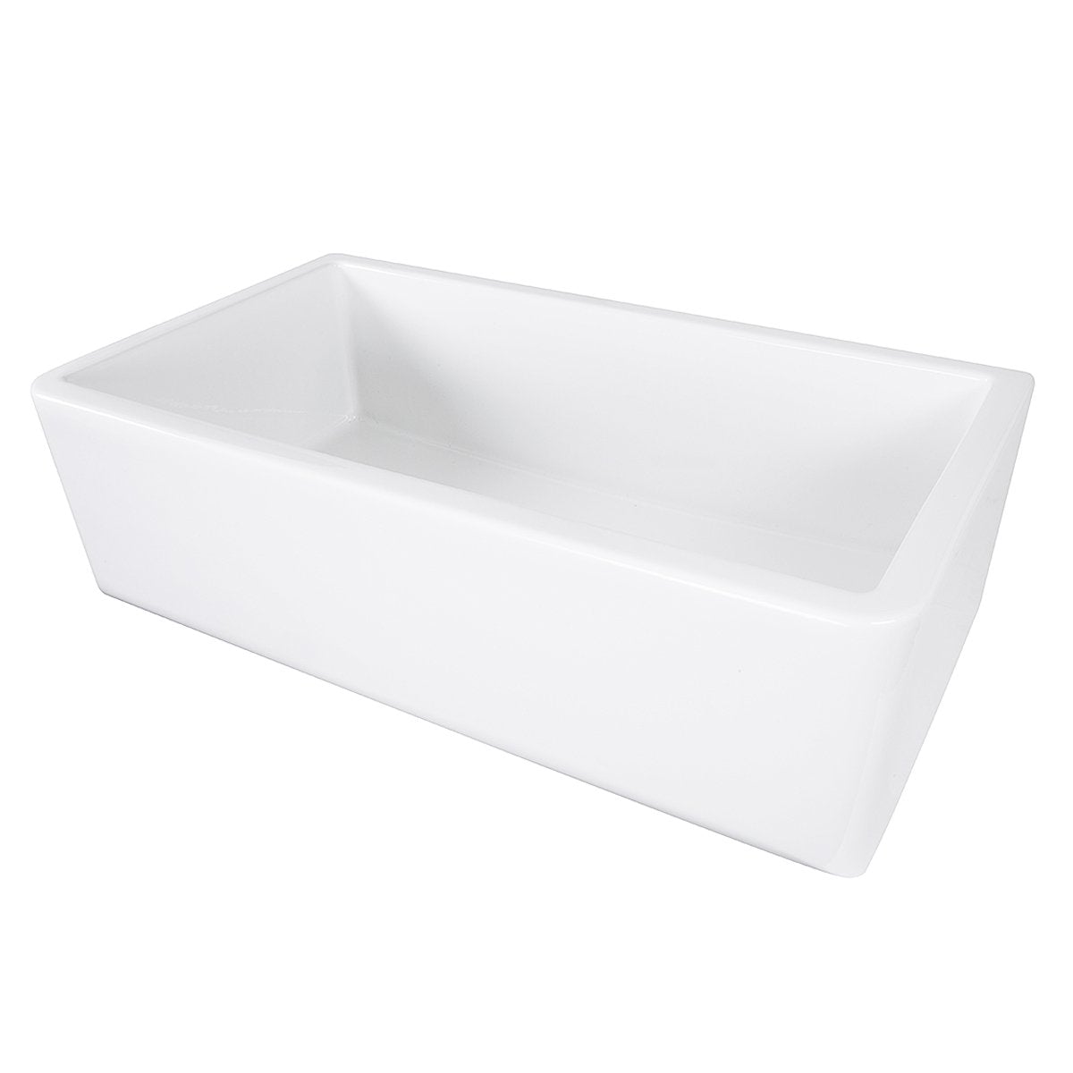 Nantucket 33" Italian Farmhouse Fireclay Sink - Harwich-33 in white, showcasing its reversible design and durable fireclay construction.