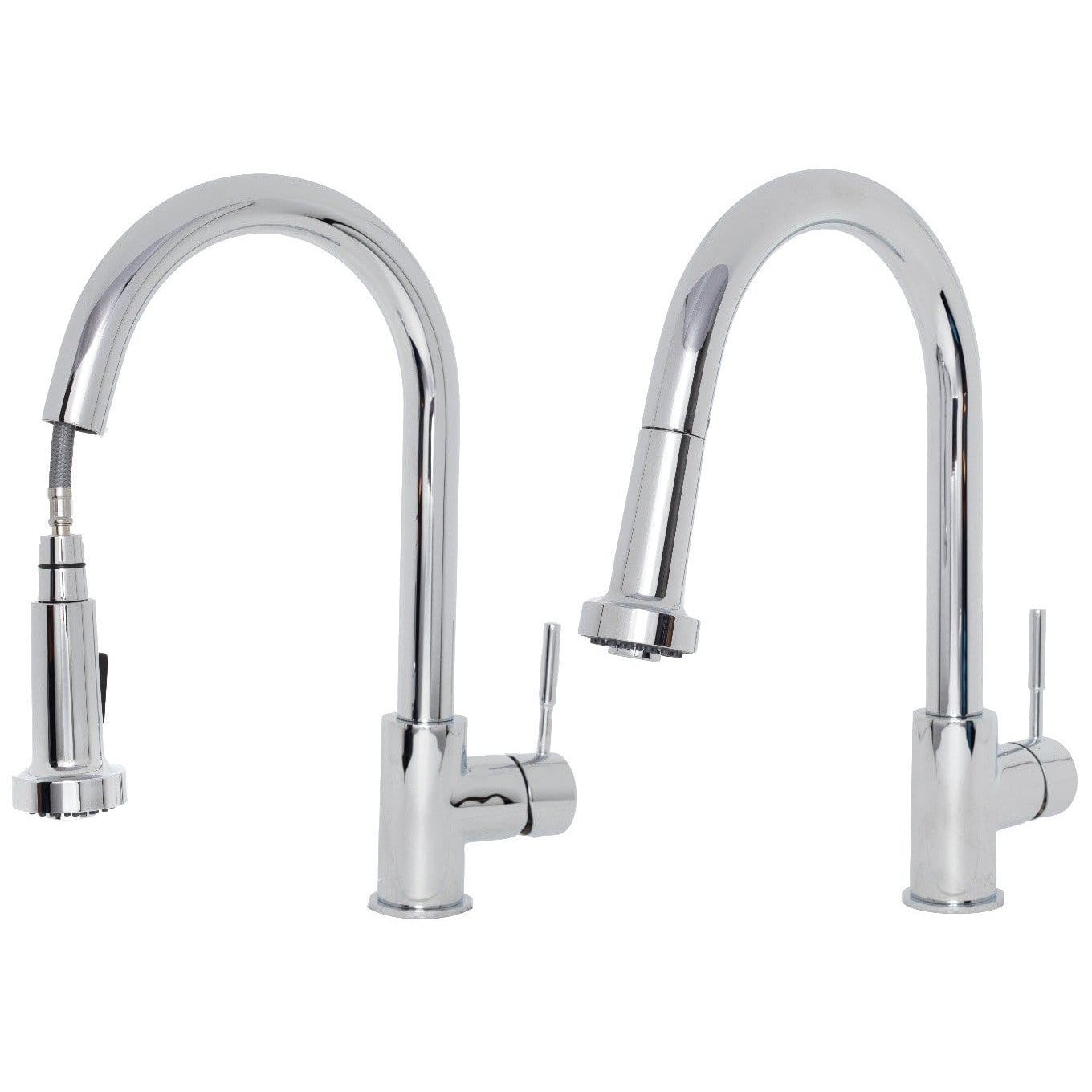 ZLINE Monet Kitchen Faucet in chrome finish, showcasing its elegant pull-down design and refined kitchen aesthetics.
