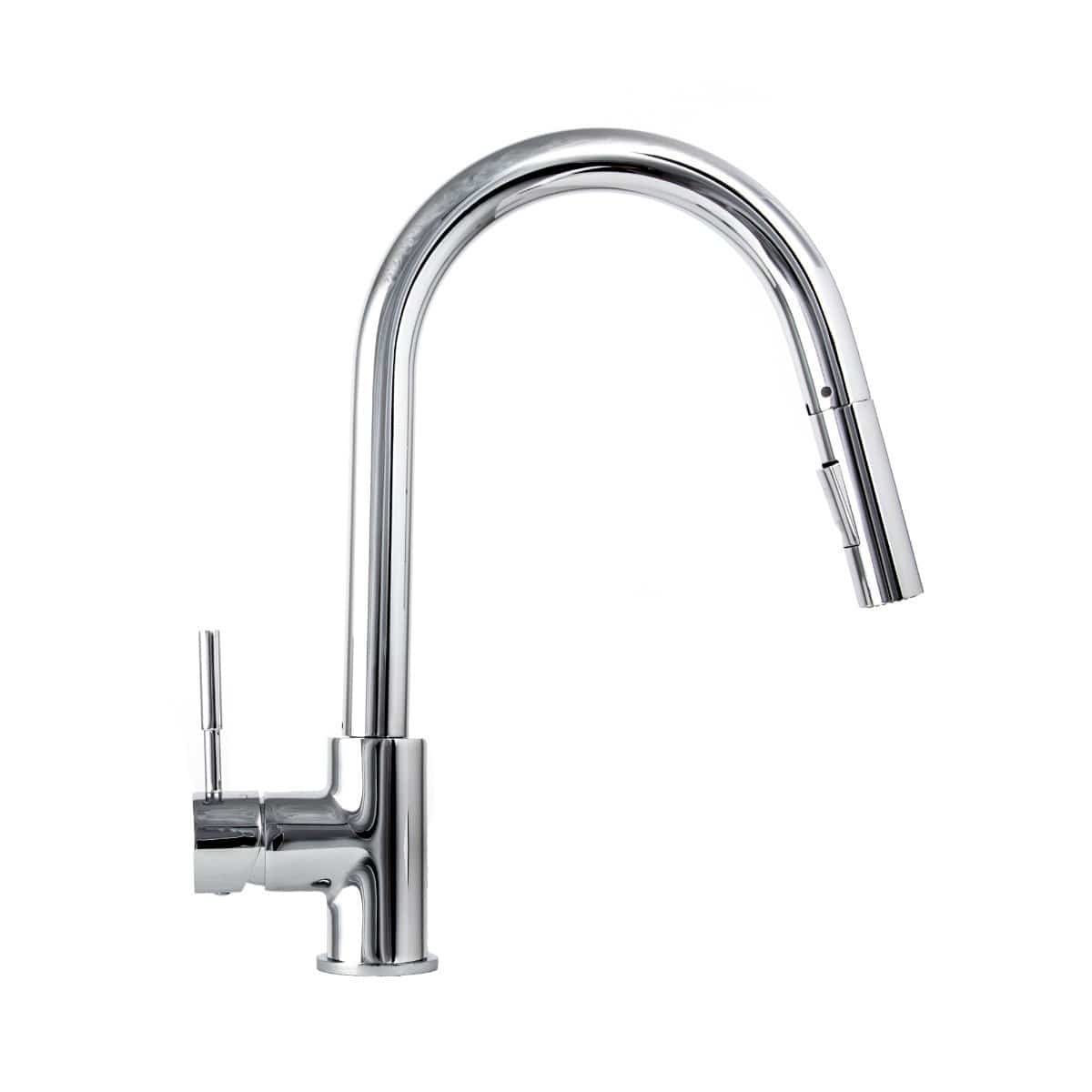 ZLINE Gemini Kitchen Faucet with a sleek pull-down spray head and a modern chrome finish for kitchen versatility.