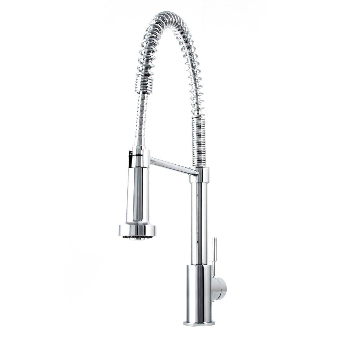 ZLINE Apollo Kitchen Faucet with a sleek chrome finish and pull-down sprayer for professional kitchen performance.