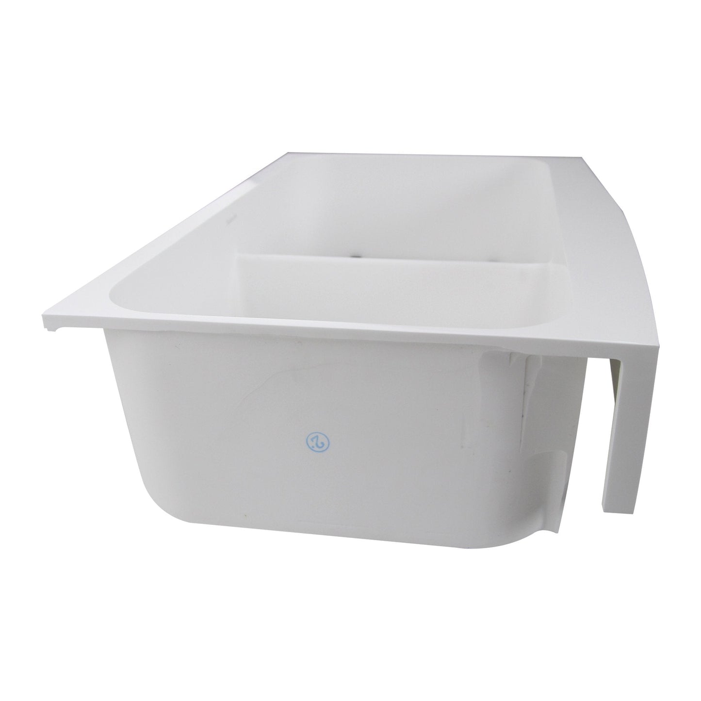 Nantucket Retrofit Glacierstone Double Bowl EZApron Kitchen Sink - NS-GSEZA32D showing white double bowl design.
