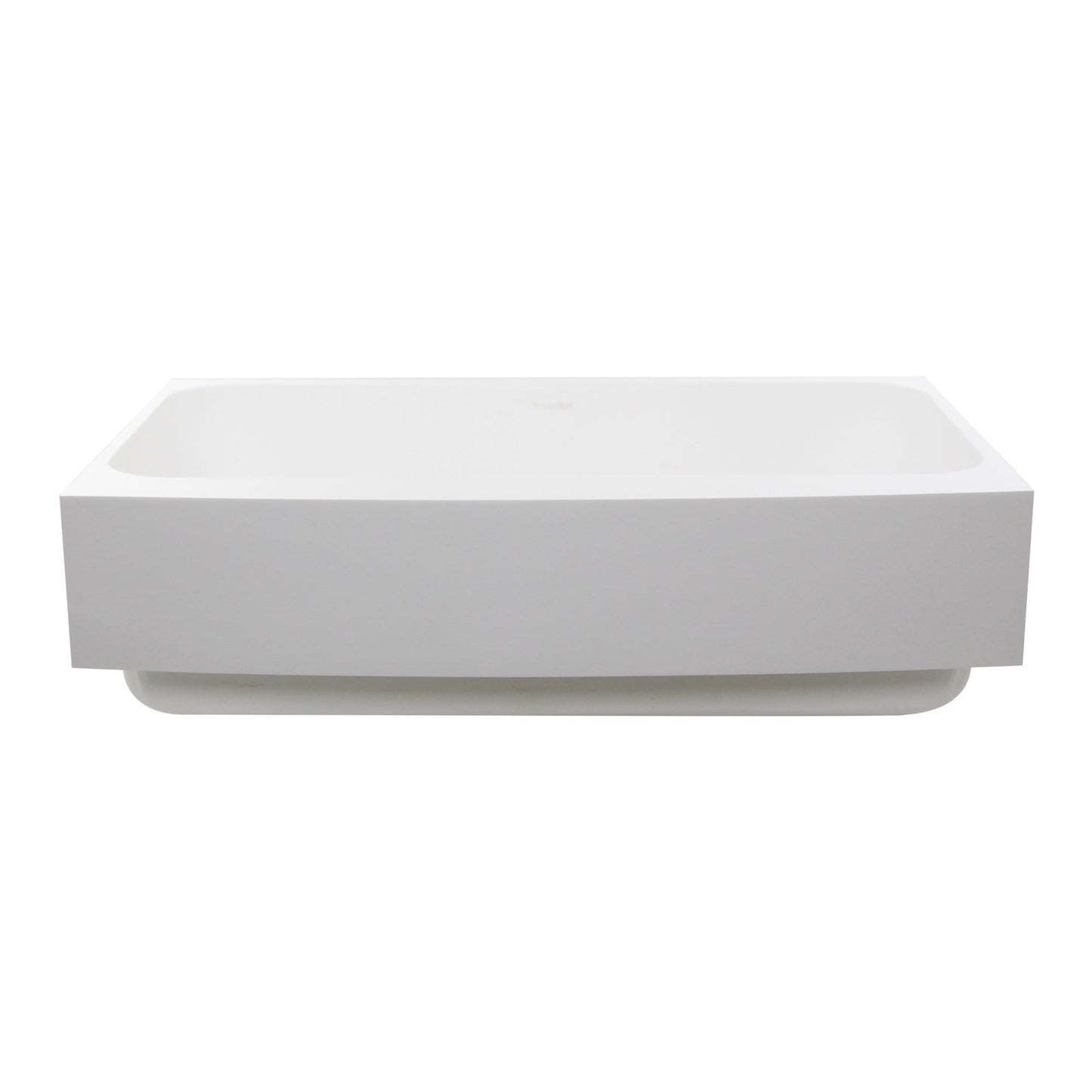 Nantucket Retrofit Glacierstone Single Bowl EZApron Kitchen Sink - NS-GSEZA32S in white, front view showcasing its modern farmhouse design.