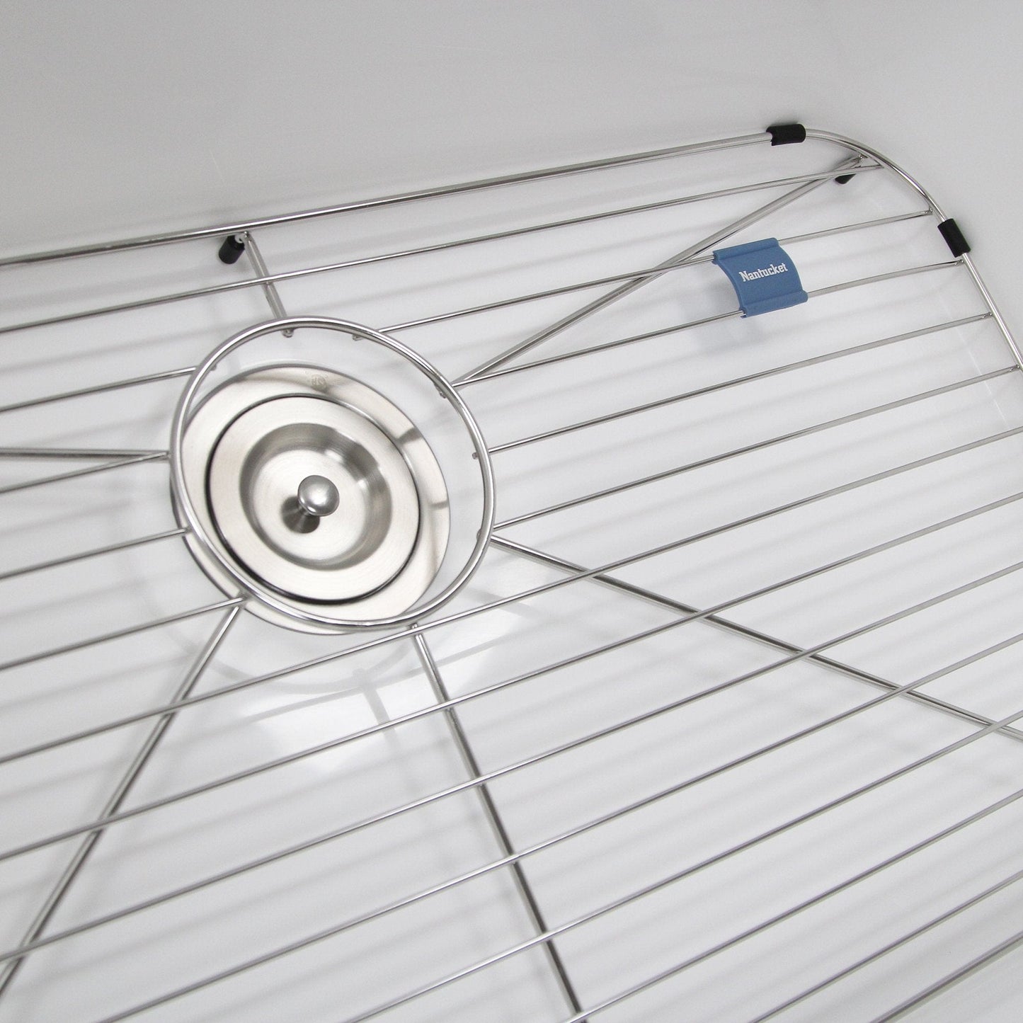 Nantucket Retrofit Glacierstone Single Bowl EZApron Kitchen Sink - NS-GSEZA32S stainless steel bottom grid.