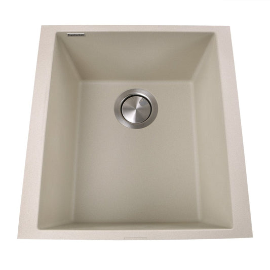 Nantucket 17" Single Bowl Undermount Granite Composite Bar-Prep Sink Sand - PR1716-S
