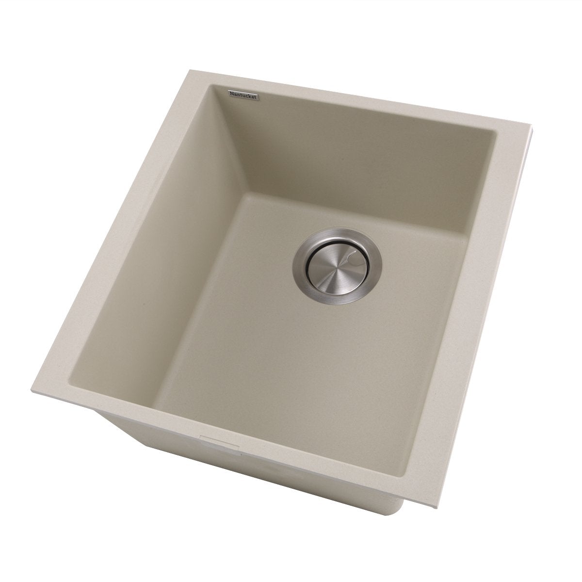Nantucket 17" Single Bowl Undermount Granite Composite Bar-Prep Sink Sand - PR1716-S - Manor House Sinks