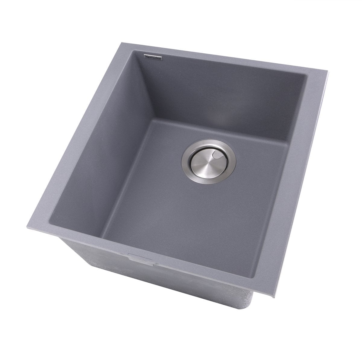 Front view of Modern Titanium Bar Sink - 17" Nantucket Undermount for Contemporary Spaces with sleek design.