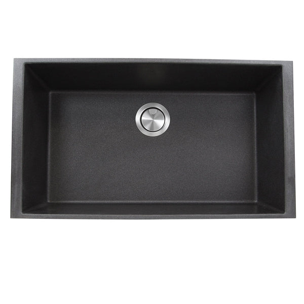 Nantucket 33 Undermount Granite Composite Sink in Black - PR3320-BL-UM