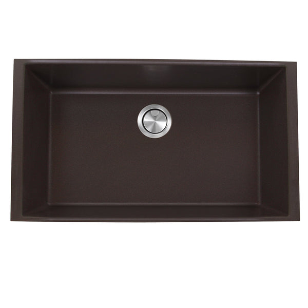 Nantucket 33 Undermount Granite Composite Sink in Brown - PR3320-BR-UM