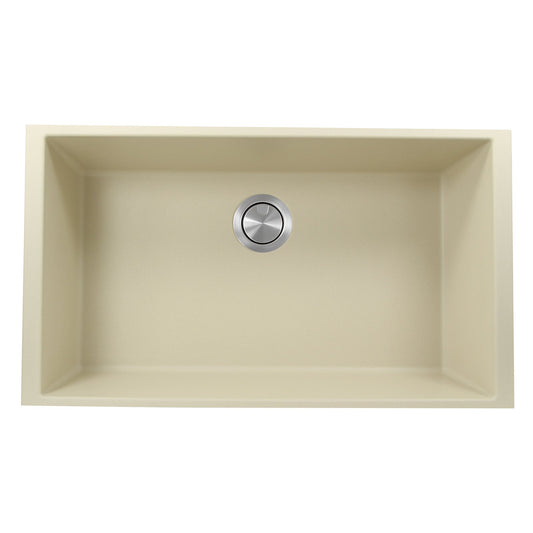 Nantucket 33" Undermount Granite Composite Sink in Sand - PR3320-S-UM