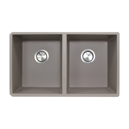 Nantucket 50/50 Double Bowl Undermount Granite Composite Truffle - PR5050-TR-UM