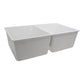 Nantucket 50/50 Double Bowl Undermount Granite Composite White - PR5050-W-UM