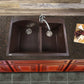 Nantucket 60/40 Double Bowl Dual-mount Granite Composite Brown - PR6040-BR - Manor House Sinks