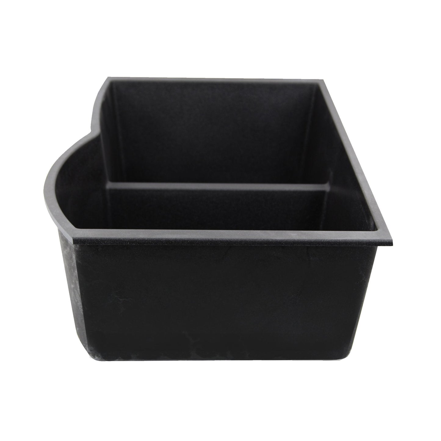 Nantucket 60/40 Double Bowl Undermount Granite Composite Black - PR6040-BL-UM showing the interior design and functionality.