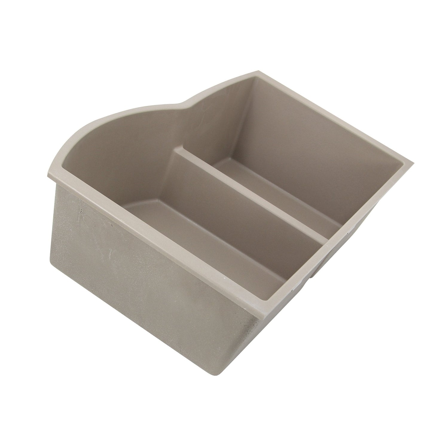 Nantucket 60/40 Double Bowl Undermount Granite Composite Truffle - PR6040-TR-UM kitchen sink view in truffle color