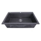 Nantucket Large Single Bowl Dual-mount Granite Composite Black - PR3020-DM-BL - Manor House Sinks