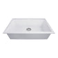 Nantucket Large Single Bowl Dual-mount Granite Composite White - PR3020-DM-W