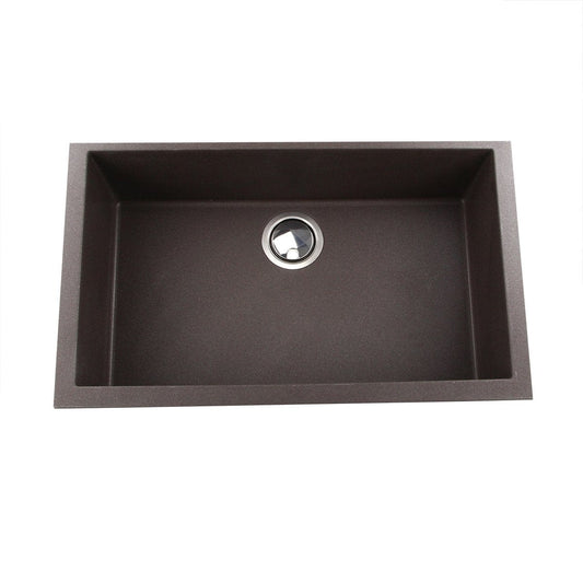 Nantucket Large Single Bowl Undermount Granite Composite Brown - PR3018-BR