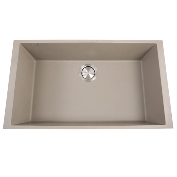 Nantucket Large Single Bowl Undermount Granite Composite Truffle - PR3018-TR