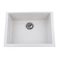 Nantucket Small Single Bowl Undermount Granite Composite White - PR2418-W